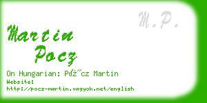 martin pocz business card